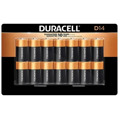 Duracell Coppertop Alkaline Flashlight Battery Size D Cell LR20 MN1300 14 Pack • $52.99