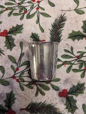 Vintage Sterling Silver  Shot Glass Glass Jigger • $22