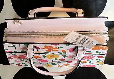 Kate Spade Madison Medium Top Zip Satchel Pink Multi Strawberry Garden Floral • $118