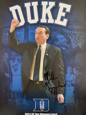 Mike Krzyzewski Coach K Autographed 8.5x11 Photo Duke Blue Devils #4 • $145