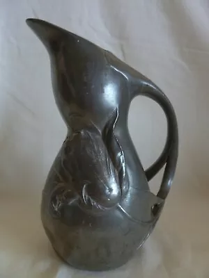 ART NOUVEAU KAYSERZINN PEWTER JUG WITH FLOWERS - No 4220 • £56.89