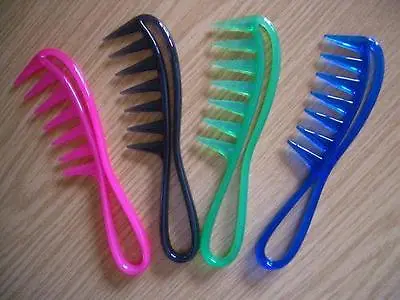 Detangle Hair Comb Rake Sharks Teeth 7.5  Pink Blue + • £2.79