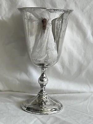 Vintage William Adams Italian Silverplate Trophy Goblet Excellent Condition • $24