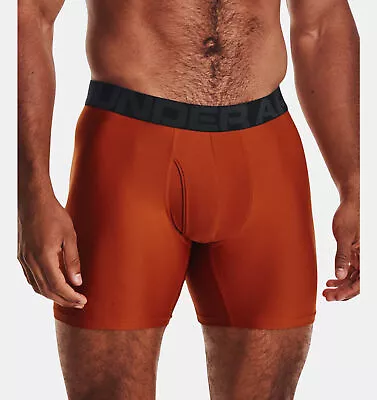 Under Armour Mens BoxerJock Heatgear 6   Stretch Burnt Orange US Model Size S-XL • £11.99