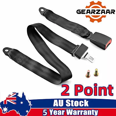 2 Point Universal Retractable Seat Belt Lap Sash Strap Buckle Kit For Mazda Cars • $21.99