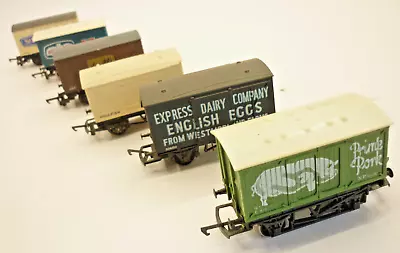 6 X HORNBY AIRFIX LIMA 00 Gauge BR VANS                                      N • £14.99