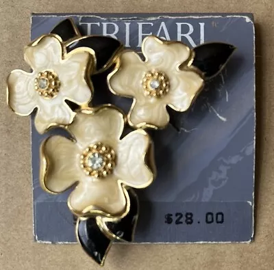 TRIFARI Brooch Vintage Magnolia Flowers • $11