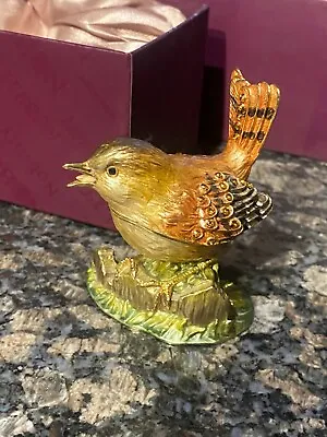 Nobility Metal Bejeweled Box Bird • $45