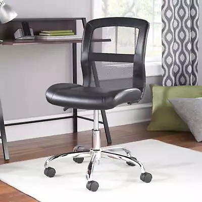 Mid-Back Vinyl Mesh Task Office Chair Swivel Computer Desk Armless Home Chair  • $58.80