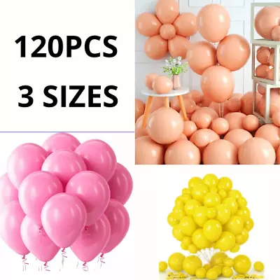 Latex BALOON Helium BALLOONS Quality Party Birthday Wedding 120 Pcs +FREE Ribbon • £5.99