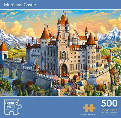 Medieval Castle - 500 Piece Jigsaw Puzzle - Challenging Fun For All Ages • £8.99