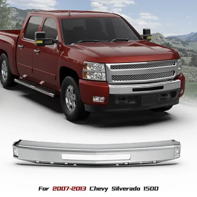 Chrome Front Bumper Face Bar For 2007-2013 Chevy Silverado 1500 07-10 2500 3500 • $74.90