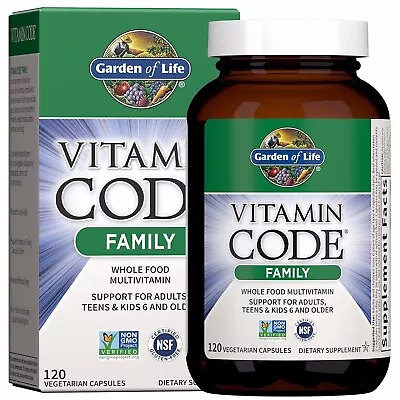 Garden Of Life Vitamin Code Family 120 Veggie Caps Exp 5/24 • $32.95