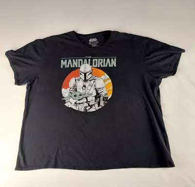 Star Wars Mandalorian T-Shirt Men's Size 2XL Short Sleeve Crewneck Black READ • $7.88