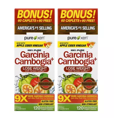 $18.96 • Buy (2 Pack) Purely Inspired Garcinia Cambogia+ 120 Veggie Caplets EXP 05/2024