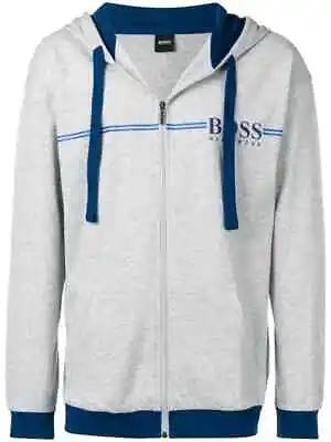 $103.86 • Buy New Hugo Boss Grey Gym Hooded Hoodie Sweatshirt Jumper Tracksuit Lounge Top XL