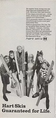 1968 Hart Skis - Six Models - Ski Bunny Different Skiers Group - Print Ad Photo • $9.79