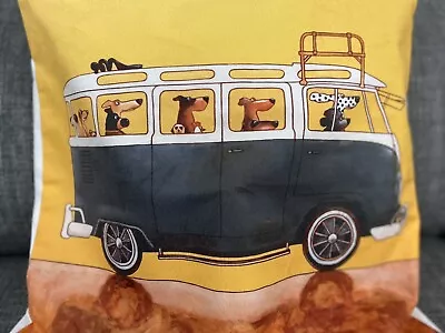 Cushion Cover Only  VW Campervan Motor Home Camper Van Cushion Yellow And Black • £6