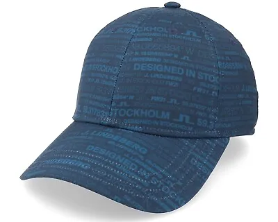 J. Lindeberg JL Print Golf Tennis Pickleball HQ BLue Hat NEW GMAC04869 • $32.99