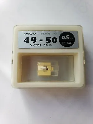 NAGAOKA 49-50 Victor 0.5mil Diamond Stylus Record Needle DT-50 Japan • £49.39