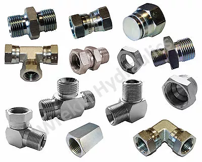 £2 • Buy Hydraulic Adaptor Fitting Valve BSP Hose Inch Oil Equal Air Water MxM ADAPTER