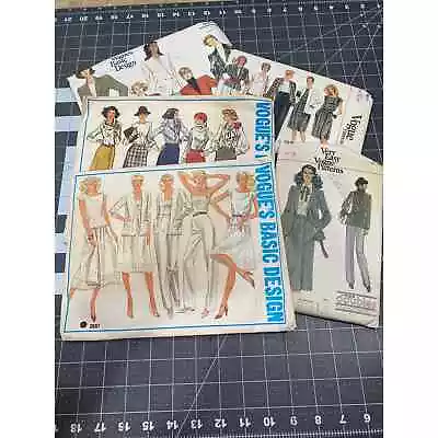 Vogue Sewing Pattern Vintage Lot Basic Design Very Easy Uncut / One Cut 70s 80s • $16.95