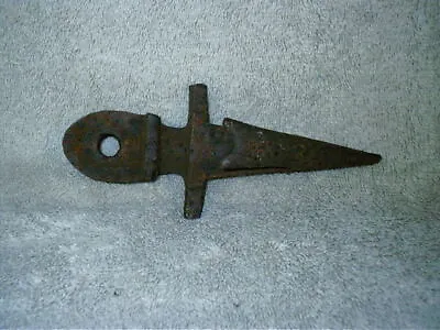 Vintage Antique Barn Plow ? Tool Hand Forged Cast Iron 6 1/2  Hardware • $12.99