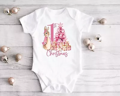 1st Christmas Bodysuit Peter Rabbit Romper First Christmas Outfit Flopsy • $30