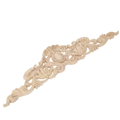 $20.05 • Buy 50x12cm European Style Wood Carving Applique DIY Decoration For Home Furnitur BS