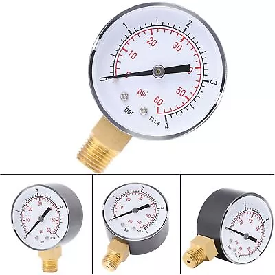 Mini Pressure Gauge For Fuel Air Oil Or Water 0-4bar/0-60psi NPT Spare Part FEI • $9.80