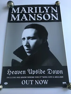 Marilyn Manson Heaven Upside Down Poster RARE Original UK Poster 20x30 Inches • $12