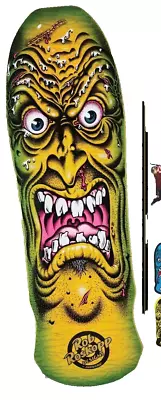 Roskopp Face Green Reissue 31 X 9.5 In  Santa Cruz Skateboard With Signed Poster • $200