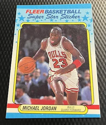 1988-89 Fleer Michael Jordan Bulls Hi-Grade All Star Sticker #7 - Very Sharp • $30