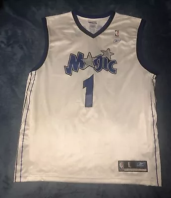 NBA - Tracy McGrady #1 - Orlando Magic - Reebok - White/Blue Jersey - Sz L • $17.99