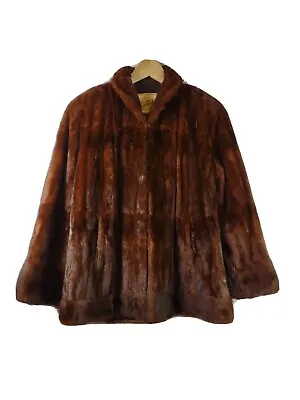 Vintage Reddish Brown Fur Coat Jacket Meier & Frank Portland Oregon  • $129.95