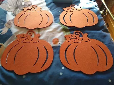 Laura Ashley Four Placemats Halloween Autumn Fall Pumpkin Nwot Thanksgiving New • £44.99