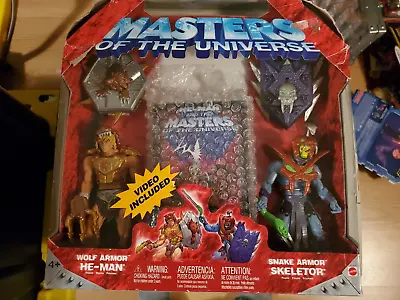 Mattel Masters Of The Universe 200x Wolf Armor He-Man Snake Skeletor 2 Pack • $36.58