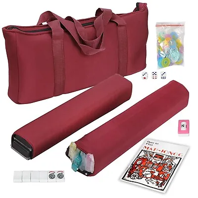 AmericanWestern Mah Jong In Burgundy Bag Set • $48.58