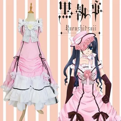 Black Butler Ciel Phantomhive Cosplay Dress Princess Costume With Hats Halloween • $49.29