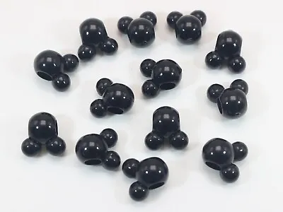 100pcs Black Color Acrylic Mouse Face Charm Beads 14mm With Large Hole 5mm • $3.59