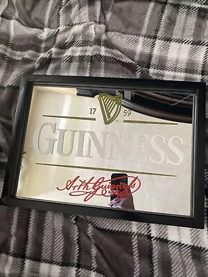 Vintage Guinness Genuine Official Merchandise Bar Pub Mirror Sign 18'' X 13  • $40.60