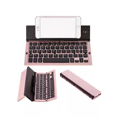 Supportable Rechargeable Foldable Wireless Bluetooth Keyboard For PC Ipad Mac • $50.46