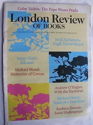 LONDON REVIEW OF BOOKS August 2010 Albert Camus John Cage 4'33 Alice Neel Burma • £8.50