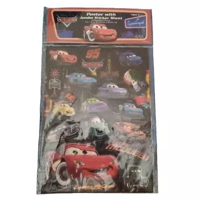 NEW Sealed Disney Pixar Cars Lightning McQueen Poster With Jumbo Sticker Sheet • $12.95