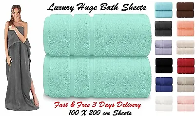 2X Extra Large Super Jumbo Bath Sheet Towel 100% Egyptian Cotton XXL Bath Sheets • £9.99