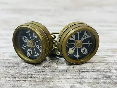 2 Antique Vintage Marble Arms Pin Ons Hunters Hiking Compass 1 Glow In The Dark • $59.95