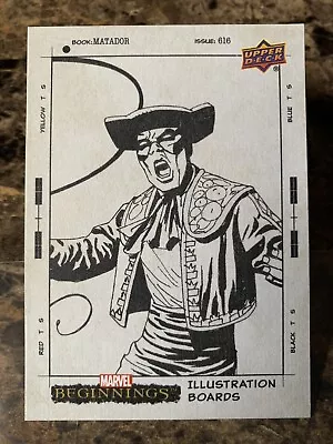 2022 Upper Deck Marvel Beginnings Illustration Boards Matador Issue 616 IB-29 • $3