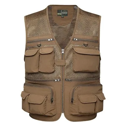 £53.40 • Buy Military Tactical Summer Vest Men Photographer Waistcoats Sleeveless Jacket