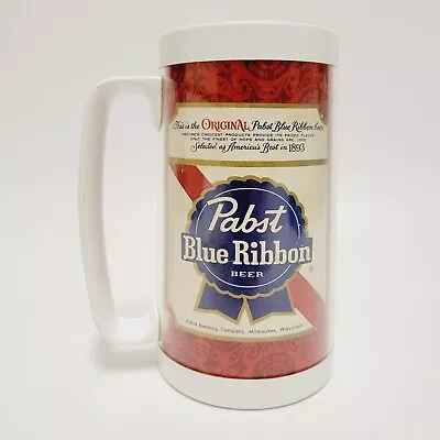 Vintage Pabst Blue Ribbon Beer Stein Thermo-Serv Plastic Mug Cup • $11.66