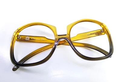 $54 • Buy Christian Dior CD Gold Gradient Oversize Vintage Sunglass Frame Germany